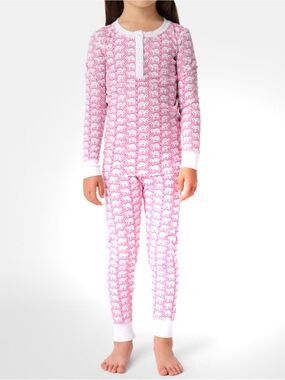 Roller Rabbit Girls 6Y Hathi Pajamas 100% Pima Cotton